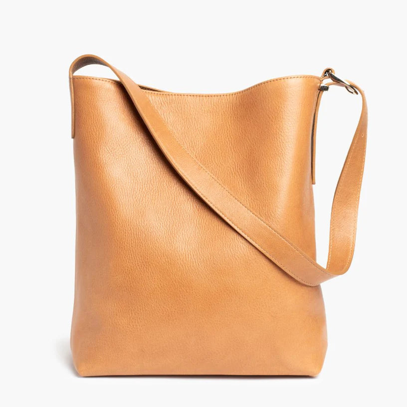 Elegant Leather Bucket Bag