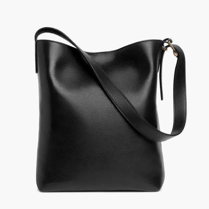 Elegant Leather Bucket Bag