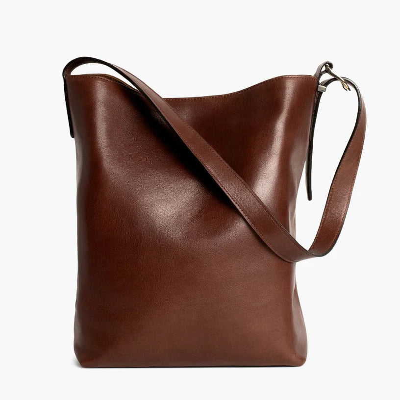 Elegant Leather Bucket Bag