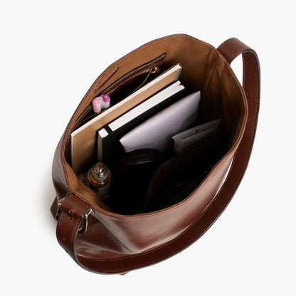 Elegant Leather Bucket Bag