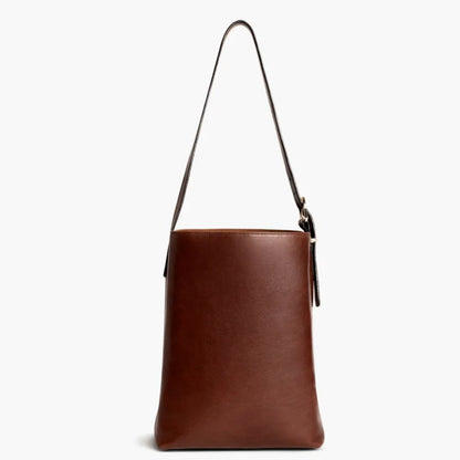 Elegant Leather Bucket Bag