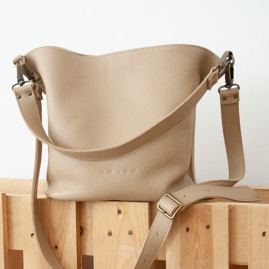 Handmade Full Grain Leather Bucket Bag
